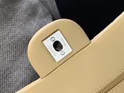 Chanel Flap Beige Bag Lambskin Light Gold Hardware Size 23 cm - 6