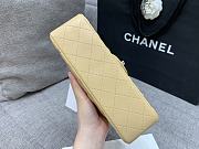 Chanel Flap Beige Bag Lambskin Light Gold Hardware Size 23 cm - 2