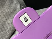 Chanel Flap Purple Bag Lambskin Light Gold Hardware Size 23 cm - 6