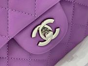 Chanel Flap Purple Bag Lambskin Light Gold Hardware Size 23 cm - 5