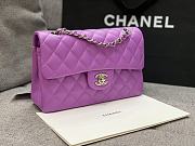 Chanel Flap Purple Bag Lambskin Light Gold Hardware Size 23 cm - 4