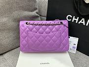 Chanel Flap Purple Bag Lambskin Light Gold Hardware Size 23 cm - 3