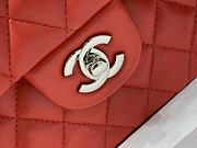Chanel Flap Red Bag Lambskin Light Gold Hardware Size 23 cm - 3