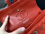 Chanel Flap Red Bag Lambskin Light Gold Hardware Size 23 cm - 2