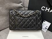 Chanel Flap Black Bag Lambskin Light Gold Hardware Size 23 cm - 2