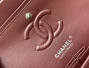 Chanel Flap Red Wine Bag Lambskin Light Gold Hardware Size 23 cm - 2