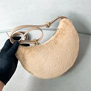 Prada Arqué Leather Shoulder Bag Beige Size 22.5 x 18.5 x 6 cm - 5