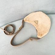 Prada Arqué Leather Shoulder Bag Beige Size 22.5 x 18.5 x 6 cm - 2