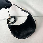 Prada Arqué Leather Shoulder Bag Black Size 22.5 x 18.5 x 6 cm - 3