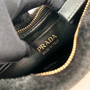 Prada Arqué Leather Shoulder Bag Black Size 22.5 x 18.5 x 6 cm - 2