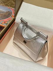 Dolce & Gabbana Kim Sicily Handbag Silver Size 20 x 16 x 8 cm - 5
