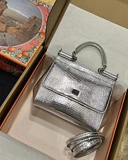 Dolce & Gabbana Kim Sicily Handbag Silver Size 20 x 16 x 8 cm - 4