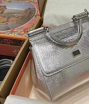 Dolce & Gabbana Kim Sicily Handbag Silver Size 20 x 16 x 8 cm - 2