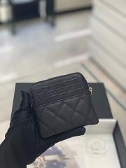 Chanel Square Zip Around Card Holder Wallet Gold Hardware Size 11.5 x 10 x 2.5 cm - 5
