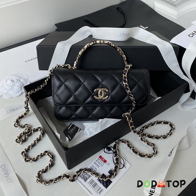 Chanel Flap Handle Black Bag Size 17 cm - 1