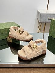 Gucci Double G Sandals Beige  - 2