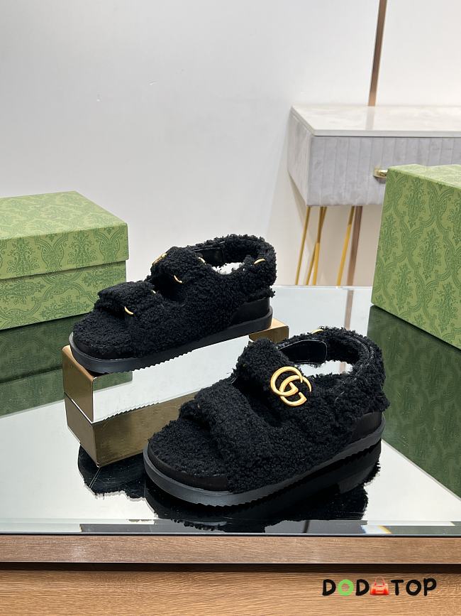 Gucci Double G Sandals Black - 1