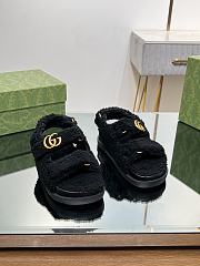 Gucci Double G Sandals Black - 6