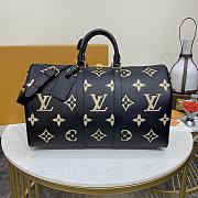 Louis Vuitton Keepall Bandoulière 45 Monogram Empreinte Leather M46670 Size 45 x 27 x 20 cm - 1