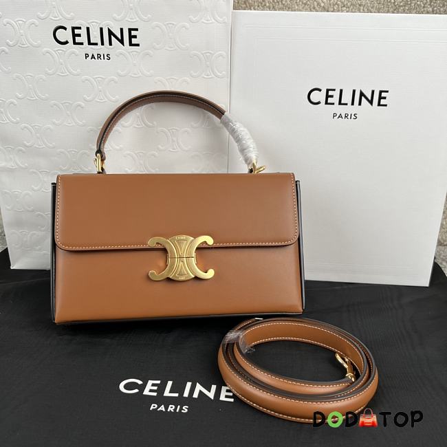 Celine Shoulder Chain Box Bag Brown Size 22 x 13.5 x 6 cm - 1