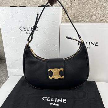 Celine Ava Triomphe Bag Black Size 23 x 13.5 x 6 cm