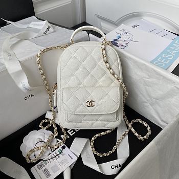 Chanel Small Backpack White Size 18 × 13 × 9 cm