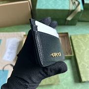 Gucci Card Case With Gucci Script In Black Leather Size 7 x 10 cm - 5
