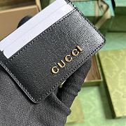 Gucci Card Case With Gucci Script In Black Leather Size 7 x 10 cm - 3