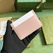 Gucci Card Case With Gucci Script In Pink Leather Size 7 x 10 cm - 3
