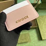 Gucci Card Case With Gucci Script In Pink Leather Size 7 x 10 cm - 4