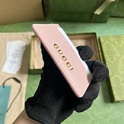 Gucci Card Case With Gucci Script In Pink Leather Size 7 x 10 cm - 6