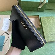 Gucci Zip Around Wallet With Gucci Script In Black Leather Size 20 x 12.5 x 4 cm - 3