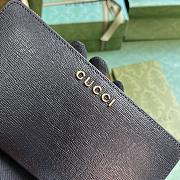 Gucci Zip Around Wallet With Gucci Script In Black Leather Size 20 x 12.5 x 4 cm - 2