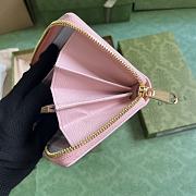 Gucci Zip Around Wallet With Gucci Script In Pink Leather Size 20 x 12.5 x 4 cm - 3
