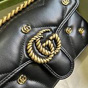 Gucci GG Marmont Small Shoulder Bag Black Size 26 x 15 x 7 cm - 3