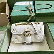 Gucci GG Marmont Small Shoulder Bag White Size 26 x 15 x 7 cm - 1