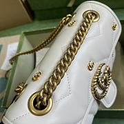 Gucci GG Marmont Small Shoulder Bag White Size 26 x 15 x 7 cm - 6