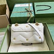 Gucci GG Marmont Small Shoulder Bag White Size 26 x 15 x 7 cm - 3