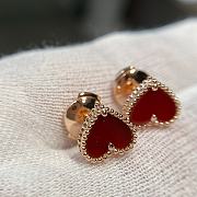 Vca Red Heart Earrings - 1