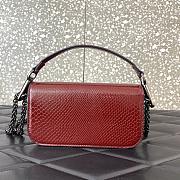 Valentino Snake Pattern Logo Handbag Red Size 20 cm - 4
