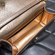 Valentino Snake Pattern Logo Handbag Gold Size 20 cm - 5