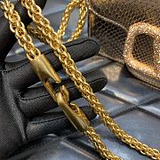 Valentino Snake Pattern Logo Handbag Gold Size 20 cm - 3