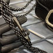 Valentino Snake Pattern Logo Handbag Black Size 20 cm - 5
