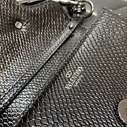 Valentino Snake Pattern Logo Handbag Black Size 20 cm - 2