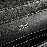 Givenchy Embossed Leather Shoulder Handbag Black Small Size 20 x 13 x 5 cm - 2