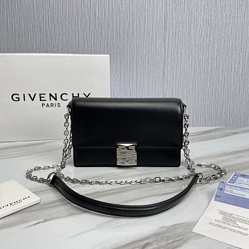 Givenchy Crossbody Bag Black Silver Hardware Size 20 x 13 x 5 cm