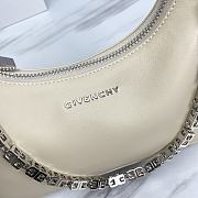 Givenchy Small Leather Moon Cut-Out Shoulder Bag Beige Size 25 x 7 x 12 cm - 5
