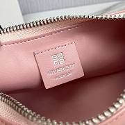 Givenchy Small Leather Moon Cut-Out Shoulder Bag Pink Size 25 x 7 x 12 cm - 3