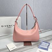 Givenchy Small Leather Moon Cut-Out Shoulder Bag Pink Size 25 x 7 x 12 cm - 2