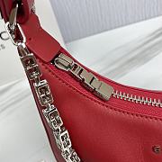 Givenchy Small Leather Moon Cut-Out Shoulder Bag Red Size 25 x 7 x 12 cm - 4